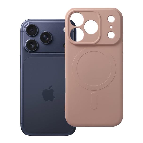 Futerał do iPhone 17 PRO Silicone Mag Cover zgodny z MagSafe różowy