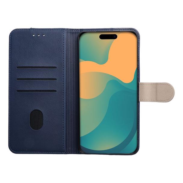 Etui z klapką na Motorola G57 POWER Split Book granatowo-kremowe