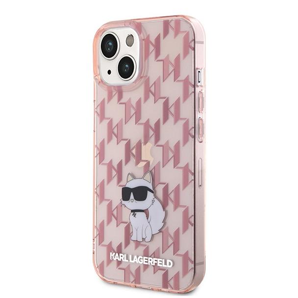 KARL LAGERFELD futerał do IPHONE 15 KLHCP15SHNCMKLP (Monogram) różowy