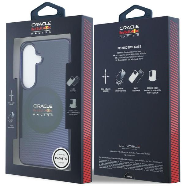 RED BULL futerał do SAMSUNG S26 RBHMS26S24HGDSV (Magnetic Double Layer PC Blended Lines) navy