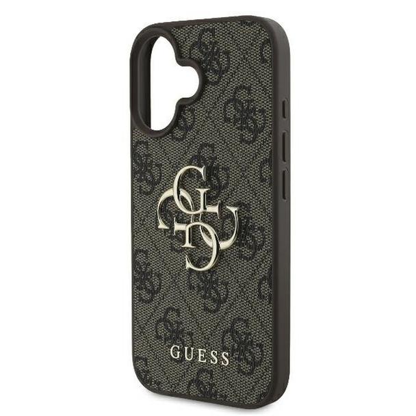 GUESS futerał do IPHONE 16 GUHCP16S4GMGBR (4G PU Big Logo) brązowy