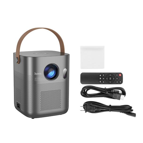 Projektor HD Ready Hoco z systemem Android Wi-Fi Bluetooth 720P DT4 szary