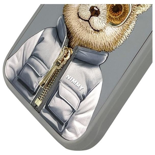 NIMMY futerał COOL&CUTE 2.0 Bear do IPHONE 16 Pro Max szary