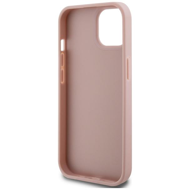 GUESS futerał do IPHONE 13 / 14 / 15 GUHCP15SPCRTHCP (Croco Triangle Metal Logo) różowy