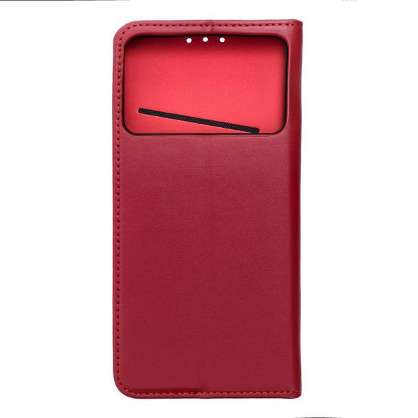 Etui z klapką na Samsung S26 EDGE Smart Pro Book skórzane bordowe