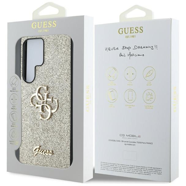 GUESS futerał do SAMSUNG S25 Ultra GUHCS25LHG4SGD (Fixed Glitter Big 4G) złoty