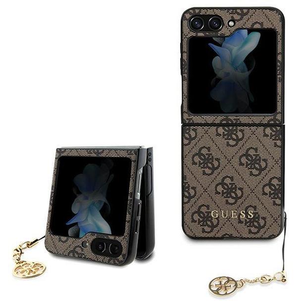 GUESS futerał do SAMSUNG Z FLIP 5 GUHCZF5GF4GBR (4G Charm) brązowy
