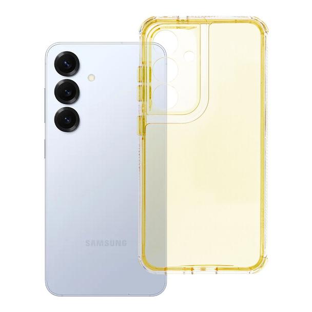 Futerał do Samsung S25 Matrix Clear żółty