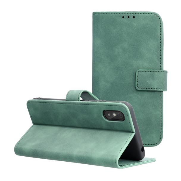 Etui z klapką na Xiaomi Redmi 9AT / Redmi 9A Tender Book zielone