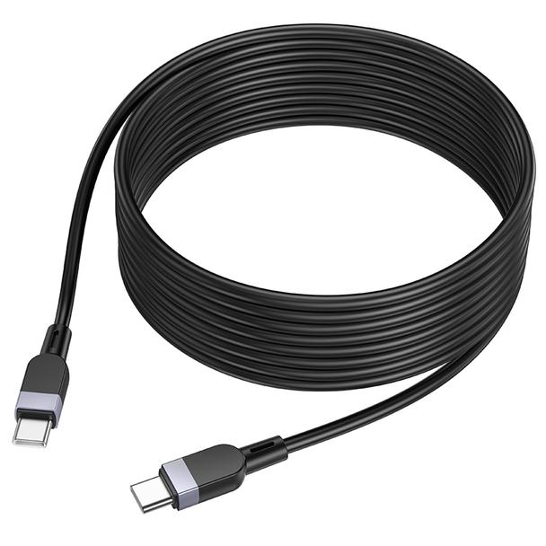 Kabel USB C do USB C Hoco 3A 60W Silikonowy 3 m X109 czarny