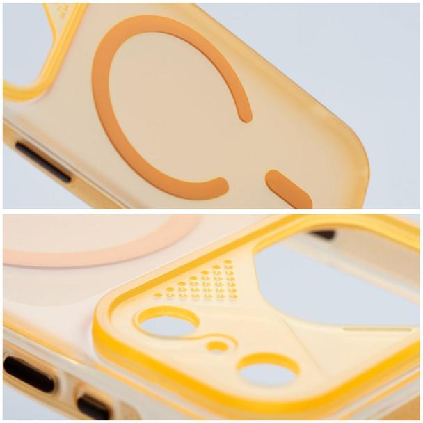 Etui na iPhone 17 PRO Aurora zgodne z MagSafe pomarańczowe