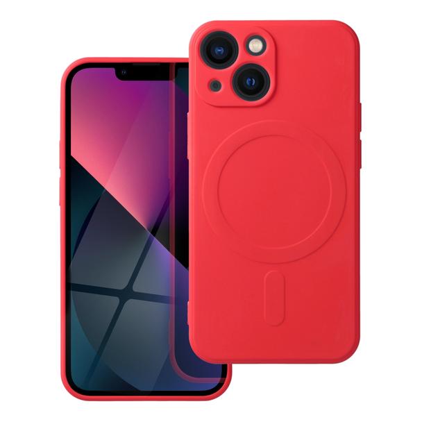 Futerał do iPhone 13 MINI Silicone Mag Cover zgodny z MagSafe czerwony