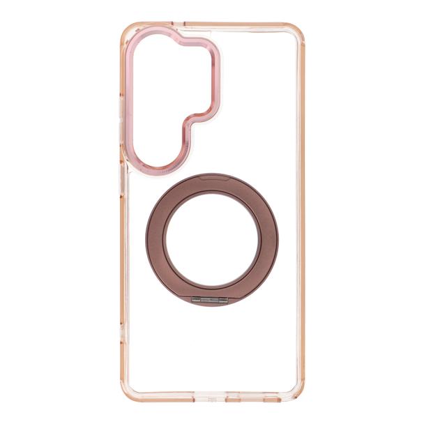 Etui na Samsung S26 Ultra Frame Circle Stand zgodne z MagSafe złote