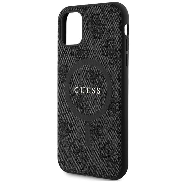 GUESS futerał do IPHONE 11 kompatybliny z MagSafe GUHMN61G4GFRK (4G Ring classic logo) czarny