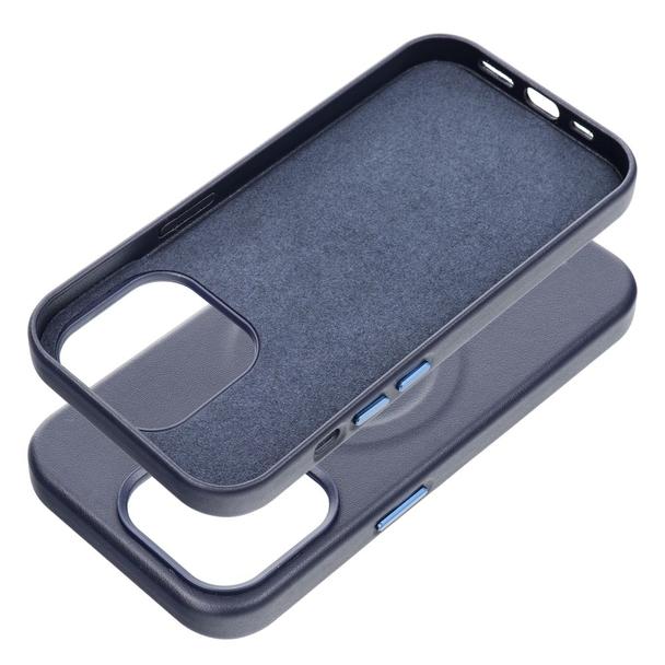 ROAR futerał LEATHER MAG kompatybilny z MagSafe do IPHONE 14 Pro Granatowy