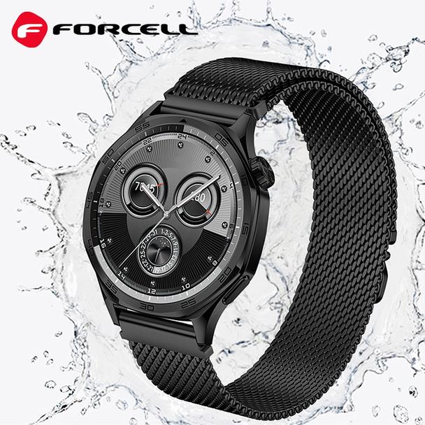 Pasek do Samsung Galaxy Watch Forcell F-Design FS10 magnetyczny stal 20 mm czarny
