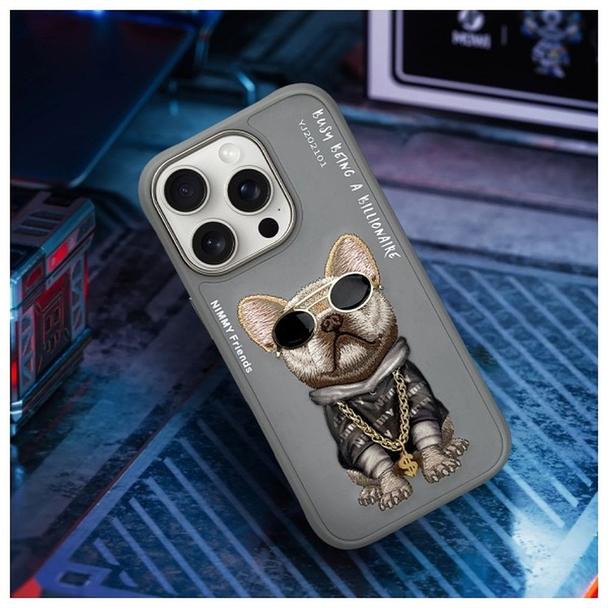 NIMMY futerał GLASSES COOL DOG do IPHONE 16 Pro Max szary