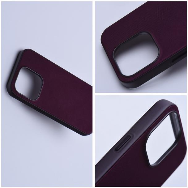 Futerał do iPhone 13 PRO MAX Woven Mag Cover zgodny z MagSafe burgundowy