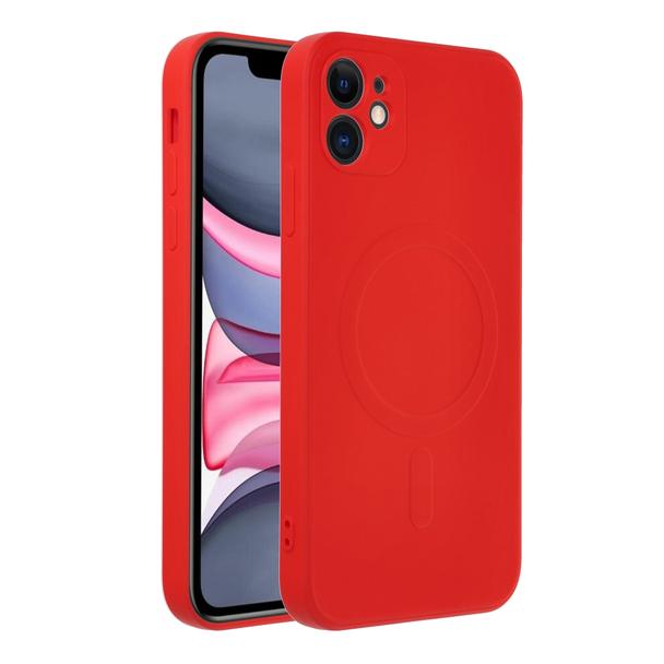 Futerał do iPhone 11 Silicone Mag Cover zgodny z MagSafe czerwony