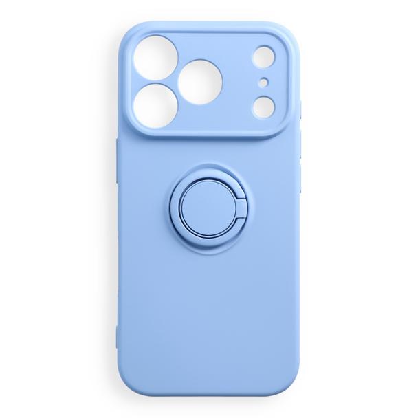 Etui na iPhone 18 Pro / 17 Pro Silicone Ring jasno niebieskie