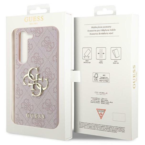 GUESS futerał do SAMSUNG S24 GUHCS24S4GMGPI (Leather 4G Metal Logo) różowy