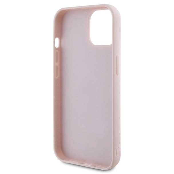GUESS futerał do IPHONE 13 / 14 / 15 GUHCP15SPSQSQSP (Quilted Metal Logo) różowy