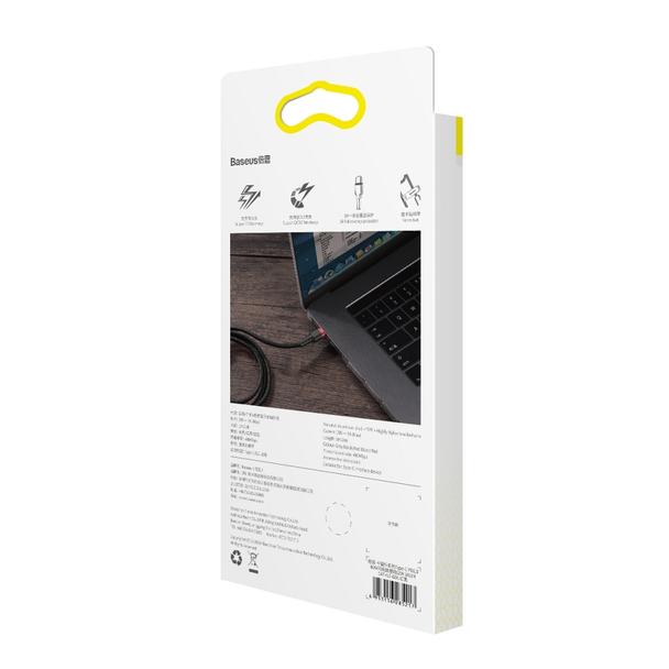 Kabel USB C do USB C Baseus 3A 1 m  CATKLF-G91 czerwono-czarny