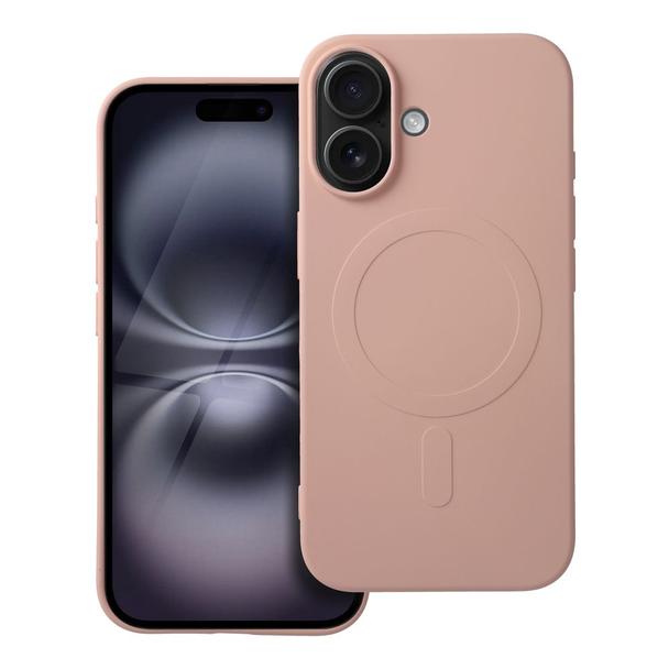 Futerał do iPhone 16 Silicone Mag Cover zgodny z MagSafe (big hole) różowy