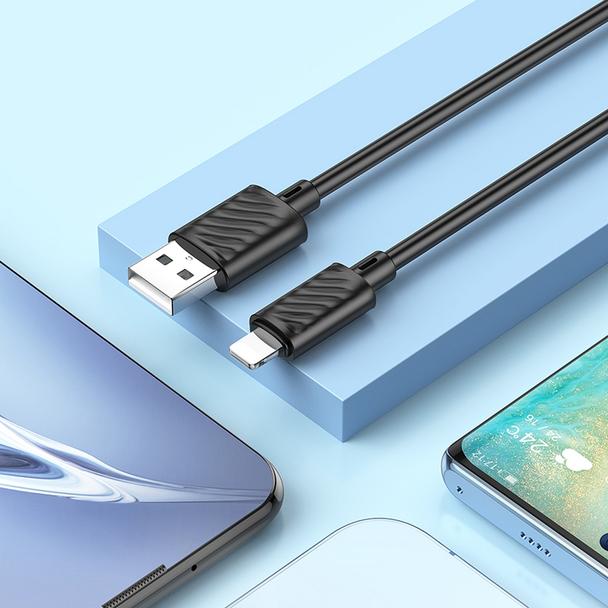Kabel USB A do Lightning Hoco 2,4A 1 m X88 czarny