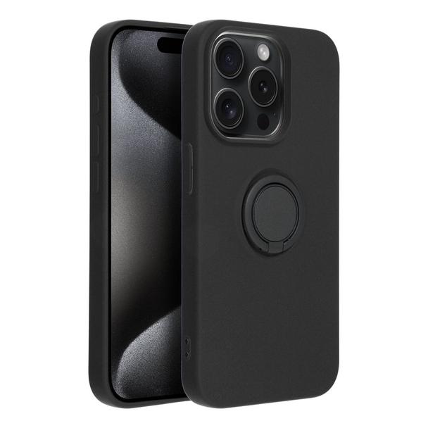 Futerał do iPhone 15 PRO Silicone Ring czarny