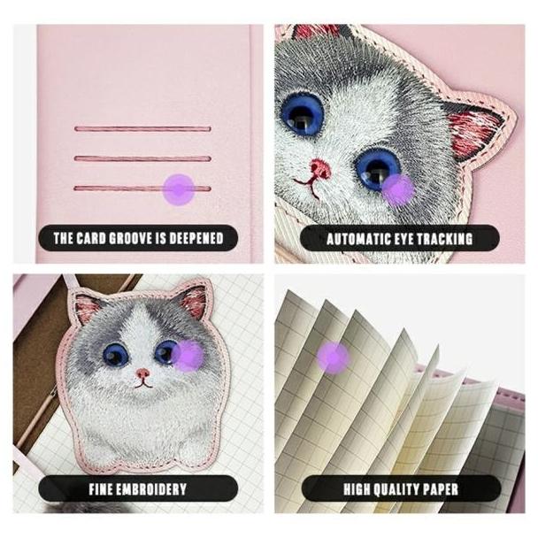 NIMMY zestaw 2w1 notatnik + długopis BIG EYED PET 2.0 Cat różowy