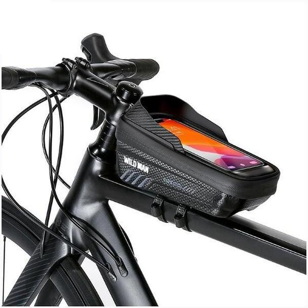 WILDMAN sakwa rowerowa na ramę na zamek 1L (4" - 7") E12X czarna
