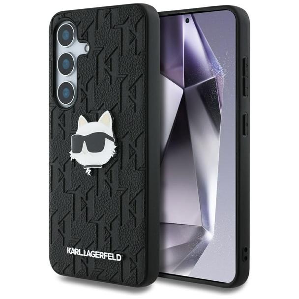 KARL LAGERFELD futerał do SAMSUNG S25 KLHCS25SPGKLCHPK (PU Monogram Choupette Head Pin) czarny