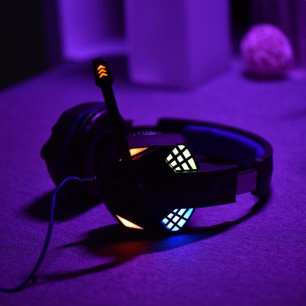 Słuchawki przewodowe nauszne Jack 3,5 mm / USB A Art gamingowe z mikrofonem G11 czarne