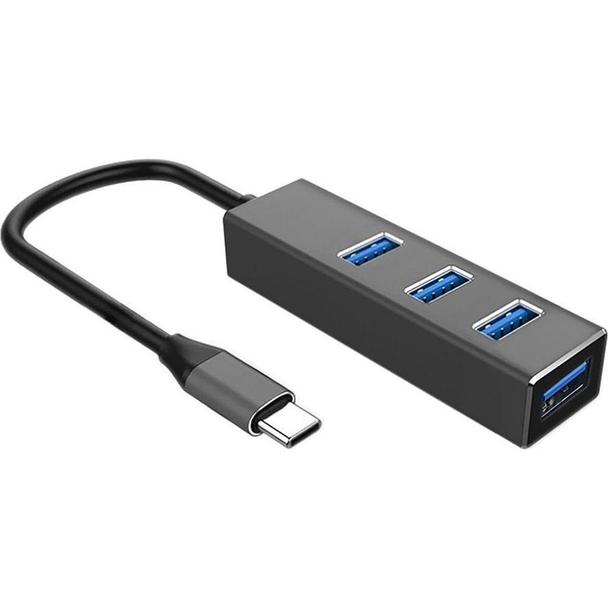 ART adapter HUB 4w1 Typ C HUB USBC-USB3 OEM-C15 czarny