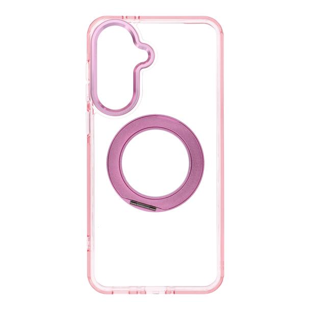 Etui na Samsung A37 Frame Circle Stand zgodne z MagSafe różowe
