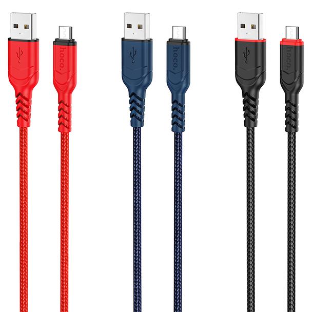 Kabel USB A do Micro USB Hoco 2,4A 3 m X59 czarny