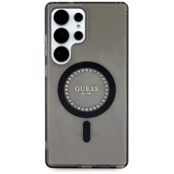 GUESS futerał do SAMSUNG S25 Ultra GUHMS25LPFTDTEK (Magnetic IML Rhinestones) czarny
