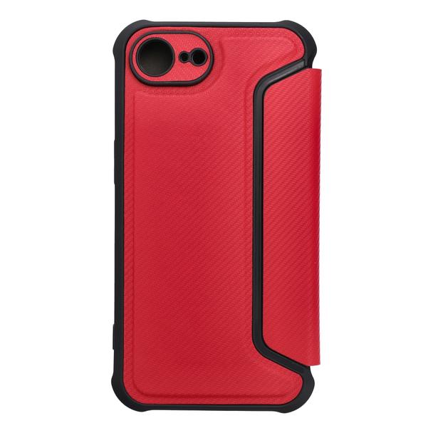 Etui z klapką na iPhone 16e (SE 4 2025) Razor Book czerwone