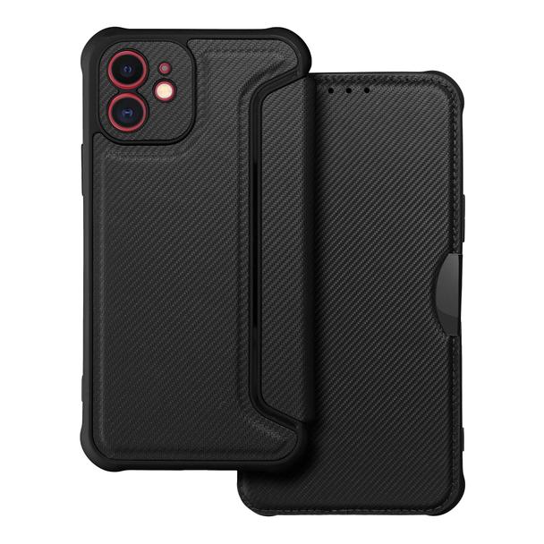 Etui z klapką na iPhone 12 Razor Book czarne