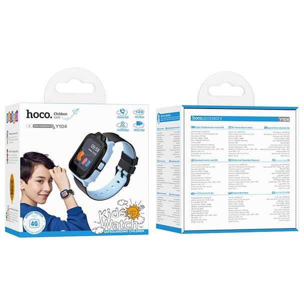 Smartwatch dla dzieci Hoco 1,69" 4G GPS z funkcją rozmowy Y104 niebieski