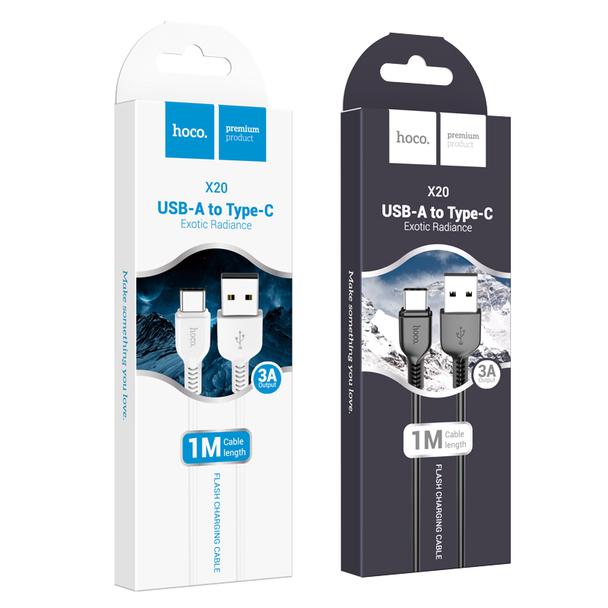 Kabel USB A do USB C Hoco 2,4A 1 m X20 biały
