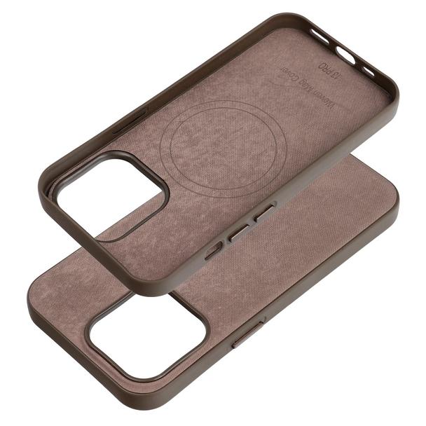 Futerał do iPhone 13 PRO Woven Mag Cover zgodny z MagSafe jasnobrązowy