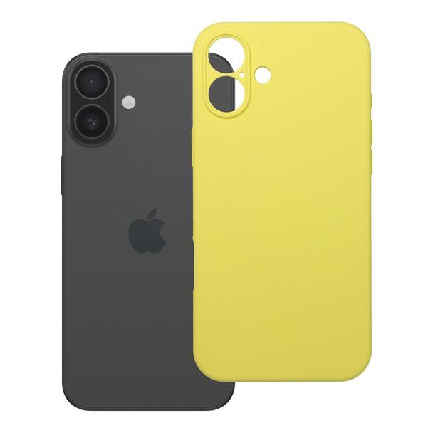 Etui na iPhone 16 PLUS Silicone 2mm (camera protection) zgodne z MagSafe żółte
