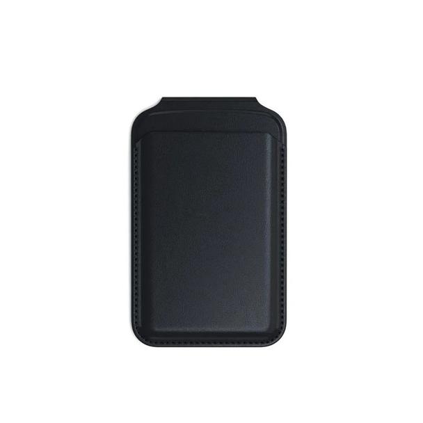 Portfel z podstawką ze skóry kompatybilny z MagSafe Satechi Vegan Leather Wallet Stand czarny