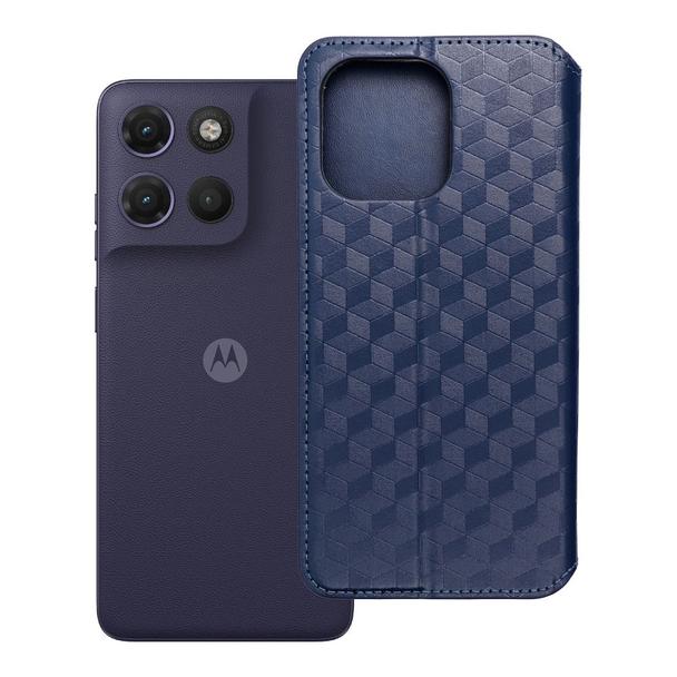 Etui z klapką na Motorola G17 POWER Cubic Book niebieskie
