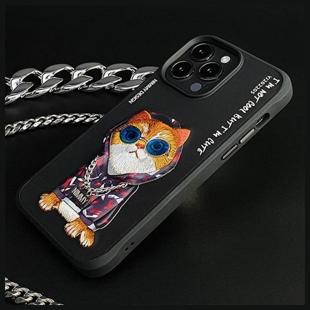 NIMMY futerał GLASSES COOL CAT do IPHONE 15 Pro Max czarny