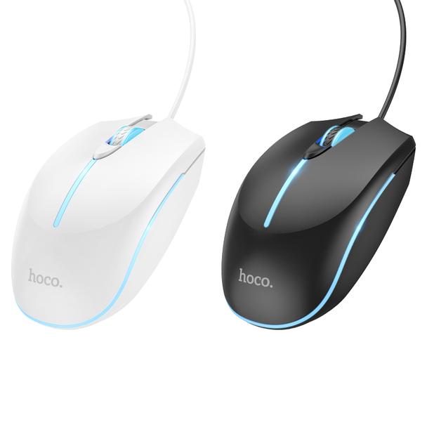 Myszka przewodowa gamingowa Hoco USB A 2400 dpi GM37 biała