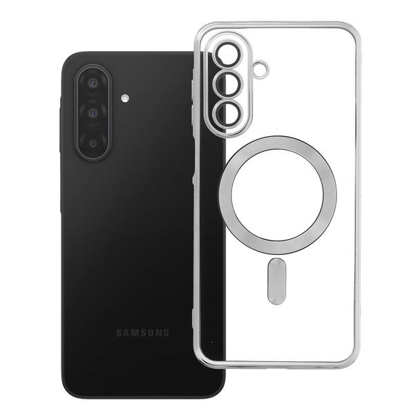 Futerał do Samsung A17 Electro Mag Cover zgodny z MagSafe srebrny