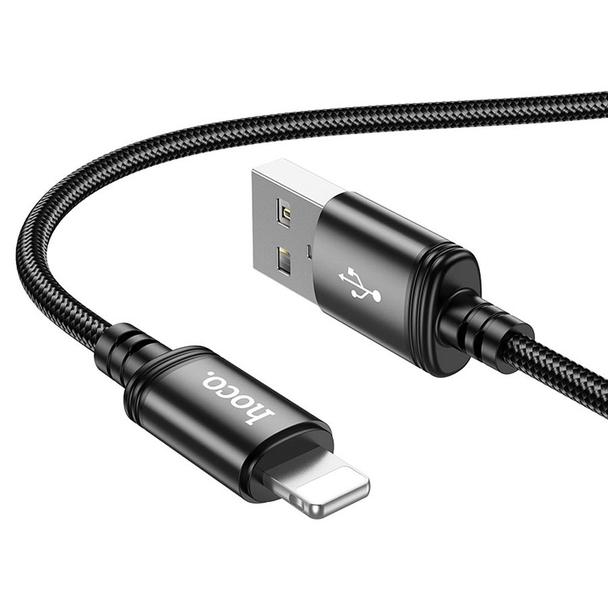 Kabel USB A do Lightning Hoco 2,4A 3 m X91 czarny